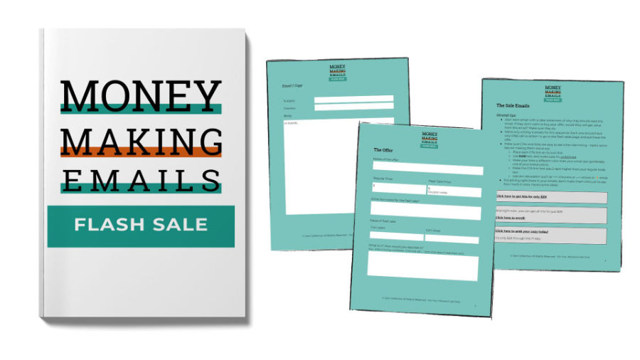 Money Making Emails: Flash Sale email templates
